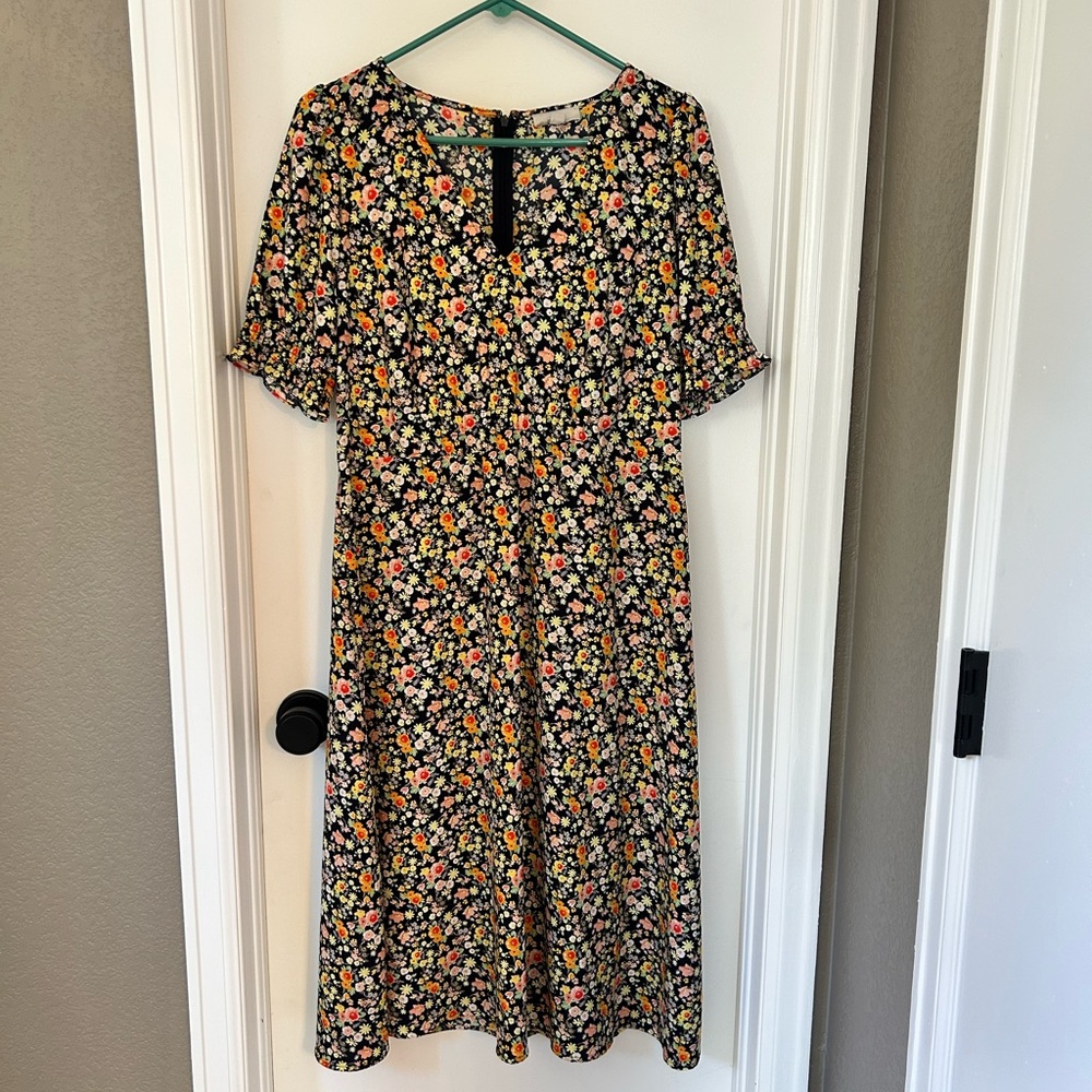 LOFT Floral Midi Sundress